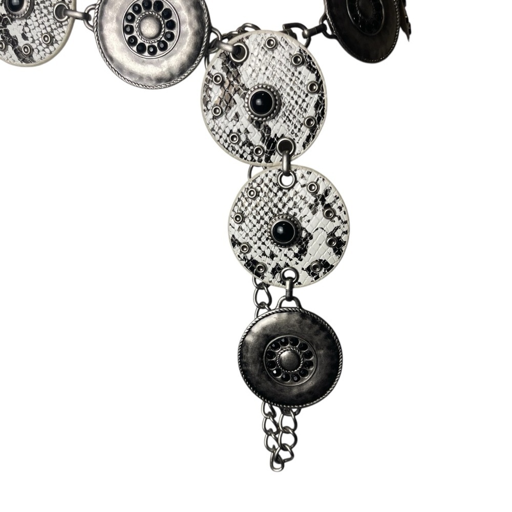 Vintage‎ Faux Snakeskin and Metal Slouchy Women’s Belt *M0235 - Picture 2 of 4